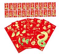 Abaodam 36 Pièces Enveloppes Rouges Pour Nouvel An Chinois Motifs Serpents Chance Lai See Cadeaux Fête Du Printemps