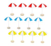 Abaodam 36 pièces Miniature Beach Sun Umbrella Set for Doll House Decor Lightweight Micro Landscape Accessories in Practical DIY Seaside Scene Decorations