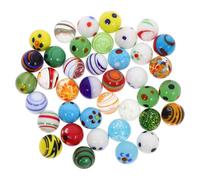 Abaodam 38 Pièces Billes De Verre Colorées Marbre Rond pour Plateau d'alimentation