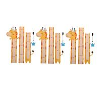 Abaodam 3ensembles Autocollant Mural Mesure De Pour Garçon Fille Toise Décorative Avec Motif Cartoon Animaux Amovible Et Imperméable Pour Chambre Garçon Fille Et Salle De