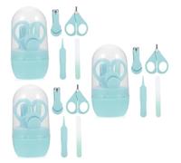 Abaodam 3ensembles Trousse De Soin Pour Kit De Coupe- Avec Ciseaux De Sécurité Et Boîte De Rangement Parfait Pour Nés Jeunes