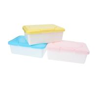 Abaodam 3pcs Boîte de Lingettes pour Bébé Réutilisable Couvercle en Plastique Pratique et Élégant pour Poussette et Usage Automobile Couleur