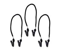 Abaodam 3pcs Clip Multifonction en Nylon Noir pour Corde, Coupe-vent et Facile à Ajuster, pour Activités Sportives et Jours Venteux en Extérieur