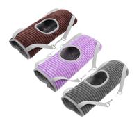Abaodam 3pièces Cabane pour Chinchilla Hamac pour Petit Animal Jouet Tubulaire pour Écureuil Abri Suspendu pour Hamster Lit Confortable pour Cage Tunnel pour Petit Animal