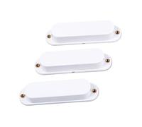 Abaodam 3pièces Capot De Micro Pour Guitare Électrique Ensemble Yeux Cuivre Blanc Couvercle De Pickup Pour Style Single Coil