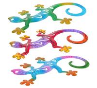 Abaodam 3pièces Décoration Gecko à Suspendre Pendentif Gecko Coloré Ornement Murale
