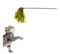 Abaodam 3pièces Jouet pour Chat Canne à Taquiner Lot de Bâtons Réfléchissants pour Chaton Jouets pour Animaux De Compagnie Taquin avec Clochette Et Rubans Colorés