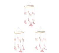 Abaodam 3pièces Mobile Garçon Fille Feutre Avec Éléphants Et Décoration De Lit Pour Crèche Pendentif Suspendu Pour Chambre Garçon Fille Et Cognitive