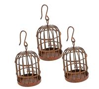 Abaodam 3pièces Modèle De Cage à Oiseaux Miniature Mini Cage Décorative Fournitures pour Mini-Maison Décoration Créative pour Intérieur