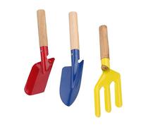 Abaodam 3pièces Outils De Jardinage avec Pelle Métallique Truelle Polyvalente Et Transplantoir pour Désherbage Et Plantation Au Potager Intérieur Manche Bois Robuste Facile à Nettoyer