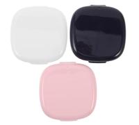 Abaodam 3pièces Porte-prothèse pour Trempage Étui Rigide avec Trous Aération Boîte de Voyage pour Appareil de Contention Résistant et Facile à Nettoyer