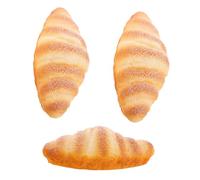 Abaodam 3pièces Présentoir à Pâtisseries Factices Pain Décoratif Faux Aliments Réalistes pour Décoration Alimentaire Faux Pain à Présenter pour Boulangerie Et Cuisine