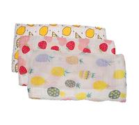 Abaodam 3pièces Serviettes Garçon Fille Coton Lot Bavoirs Visage Essuyer Salive Débarbouillettes Douce Peau