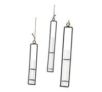 Abaodam 3pièces Tube Hydroponique Verre avec Support Jardinière Tubulaire Suspendue pour Maison Tube Verre pour Compositions Hydroponiques