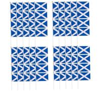 Abaodam 4 Ensembles Drapeau Agitant La Main Drapeau Décorations De Plein Air Petit Drapeaux Faire La Fête Décoration Drapeaux Écossais Décoration Intérieure Plastique 20 Pièces * 4