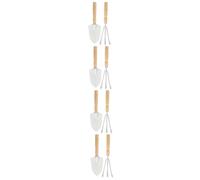 Abaodam 4 Ensembles Ensemble d'outils de Jardin Jardinage Petite houe truelle de Jardin Taller râteau désherbeur à Main de Jardin cultivateur à Main Petit Outil de Jardin Acier Inoxydable