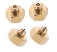 Abaodam 4 Ensembles Lot de Adaptateurs de Tuyau Jardin GHT Femelle vers Connecteur Robuste Cuivre et Plastique Compatible pour Irrigation et Réparation de Tuyaux