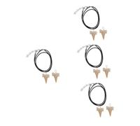 Abaodam 4 Ensembles Pendentif de Dent de Requin de Style Tribal Collier Décoratif pour Bijoux Diy pour Anniversaire