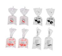 Abaodam 4 Paires de Boucles d'Oreilles Pendantes Amusantes de Poisson Rouge Transparentes Légères Accessoires d'Oreilles Fantaisie pour Femmes Présent pour Soirées et Anniversaires