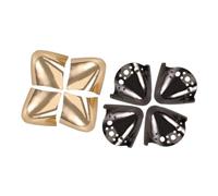 Abaodam 4 paires Protège-talons Métal pour Chaussures à Talons Hauts Couvre-pointe Pointue et Décorative Protège-orteils Accessoires Résistants pour Soirées et Occasions