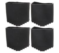 Abaodam 4 Patins Caoutchouc pour Escabeau, Embouts Pied Échelle | Embouts de Pieds Antidérapants,Tampons de Protection pour Échelle Pliante, Installation Sans Outil, Protection du Sol, Noir