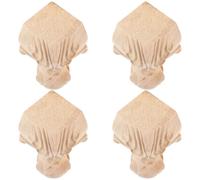 Abaodam 4 Pcs Pieds de Meubles en Bois Sculpté Vintage Style Européen Motif en Relief, Stables et Polyvalents pour Canapé, Chaise et Mobilier de Maison ou Bureau