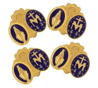 Abaodam 4 Pièces Badge de Bureau Rétro Émail Décoration Minimaliste pour Bureau et Maison Plaques Commemoratives Alliage de Zinc Ornements Artisanat