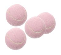 Abaodam 4 pièces Balles de Tennis Caoutchouc Rose pour Entraînement Débutantes Filles Balles Ludiques Haute Visibilité Durables pour Pratique et Coordination