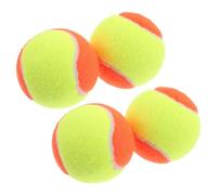 Abaodam 4 Pièces Balles de Tennis D'entraînement en Caoutchouc | Usage Maison et École, Rebond Faible et Forme Stable, Surface Vive pour Jeunes Joueurs