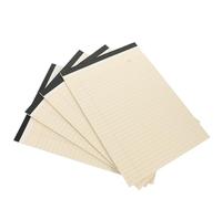 Abaodam 4 Pièces Bloc-notes A4 Beige à Lignes Détachables, Papier Épais Facile à Écrire, Design Déchirable Portable pour Bureau et Cahier D'école