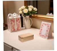 Abaodam 4 pièces Boîte Tôle Rectangulaire Dorée Boîte Métallique pour Emballage Cadeau Rangement Bonbons Biscuits et Petits Objets pour Mariage et Célébrations