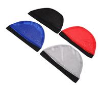 Abaodam 4 Pièces Bonnet Extensible pour Garçon et Filles en Polyester Confortable et Léger, Couvre-Chefs Habillés à Forme Ronde, Chapeau Ludique pour Saison de Printemps et d'hiver