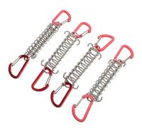 Abaodam 4 Pièces Boucle à Ressort Robuste de Camping en Acier Inoxydable | Tendeur de Corde Multifonction, Installation Facile, Format Compact, pour Auvents et Tentes Extérieures
