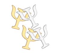 Abaodam 4 pièces Broche Psychologie Alliage Lot de Pins Vintage Or et Argent Épingle Col et Accessoire Vêtement pour Femmes Cadeau Anniversaire et Fête des Mères