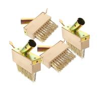 Abaodam 4 Pièces Brosse Désherbage Acier pour Jardin et Agriculture Brosse Métallique pour Joints Fissures et Outil Robuste pour Entretien Extérieur