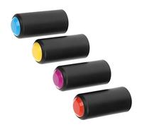 Abaodam 4 pièces Cache Batterie Microphone Vis Plastique Compatible Accessoires sans Fil Multicolores Rouge Jaune Installation Facile pour Scène Ktv Tv Réunions