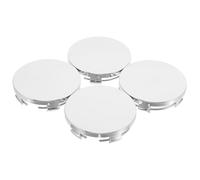 Abaodam 4 pièces Cache-moyeu Chrome Argenté Couvre-Roue Robuste et Facile à Installer pour Voiture SUV Camion et Camping-