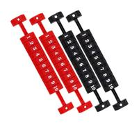 Abaodam 4 pièces Compteur de Score de Football de Table Compact Noir et Rouge Accessoire Fiable et Portable pour Babyfoot Facile à Utiliser