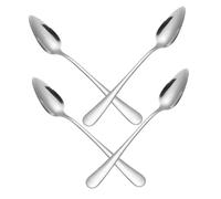 Abaodam 4 pièces Cuillères Garçon Fille Acier Inoxydable avec Bords Dentelés pour Purée de Fruits Ustensiles de Repas Sécurisés pour Tout Petits Accessoires pour Alimentation Infantile
