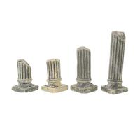 Abaodam 4 Pièces Décorations D’Aquarium Colonnes Romaines en Résine, Décor Paysage Aquatique Simulé, Ornements Ruines Antiques Résistants Danger pour Poissons, Décoration