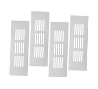 Abaodam 4 Pièces Évents D'armoire Plafond De Bouche D'aération Filet De Ventilation D'armoire Grille D'aération à Lamelles Calandre De Ventilation Évent De Porte Silver Alliage D'aluminium