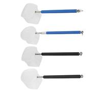 Abaodam 4 Pièces Filets Télescopiques Acier Inoxydable pour Aquarium et Étang Filet Extensible pour Crevettes et Poissons Bébés Maille Fine pour Nettoyage Facile