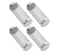 Abaodam 4 Pièces Filtre Aquarium Réutilisable Acier Inoxydable Protection Maille Anti-débris pour Entrée Filtre Couvercle de Crépine pour Réservoir Eau Douce et Salée Lot