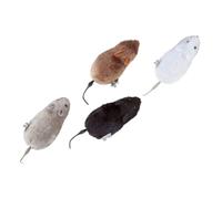 Abaodam 4 pièces Jouets Souris à Remonter Mécanique Peluche Interactif pour Chaton et Garçon Fille Lot de Jouets Curiosité et Couleurs Aléatoires Couleur Aléatoire Couleur Aléatoire