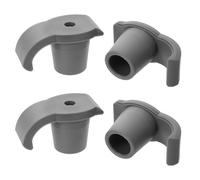 Abaodam 4 Pièces Lot de 4 Patins Antidérapants Gris Clair 25,4 Mm pour Déambulateur, Accessoires Extérieurs en Caoutchouc Résistants, Kit D'accessoires pour Marcheurs Seniors, Patins à Ski