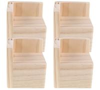 Abaodam 4 Pièces Lot de 4 Pieds de Lit Bébé en Bois Massif 6x6 Cm, Rehausseurs 5 Cm pour Berceau, Supports Stables et Polyvalents pour Meubles, Sol Renforcée, Adaptés Chambre Garçon et