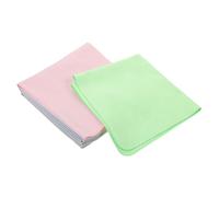 Abaodam 4 pièces Lot de Chiffons de Nettoyage Microfibre Grand Format pour Lunettes Écrans et Objectifs Doux Non Pelucheux Multi-usage Vert Bleu Rose Gris