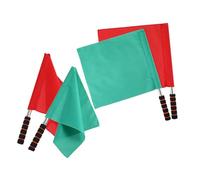 Abaodam 4 Pièces Lot de Drapeaux de Signalisation pour Arbitres Acier Inoxydable et Portables Drapeaux Conducteurs Multifonctions pour Sports et Événements Extérieur Vert et Rouge Haute