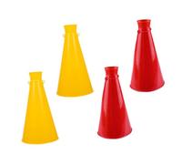 Abaodam 4 pièces Lot de Mégaphones de Supporter Jaune et Rouge Corne de Stade Réutilisable pour Fans de Football Trompette de Cheering avec Amplification Puissante pour Matchs et