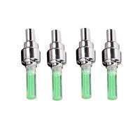 Abaodam 4 Pièces Lumière LED pour Roue de Vélo Verte, Acier Inoxydable | Installer Retirer, Compatible Divers Vélos, pour Cyclistes Occasionnels et Professionnels
